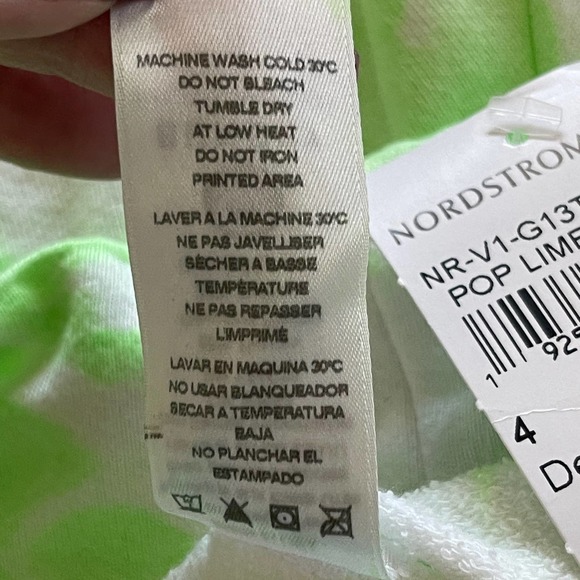 Sundry Shorts Womens Size 4 Lime White Pull On Drawstring Sweat - Picture 5 of 9